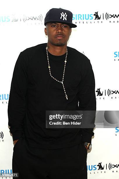 *Exclusive* Rapper Nas visits SIRIUS XM Studio on May 18, 2010 in New York City.