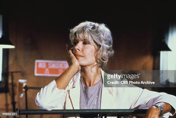 American actress Loretta Swit, in costume as Major Margaret Houlihan, in a scene from the television series 'MASH,' California, 1980.