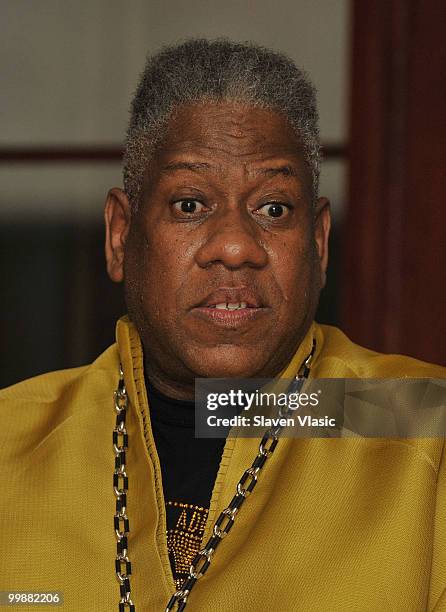 Vogue Contributing Editor and fashion icon Andre Leon Talley speaks at breakfast and discussion on style at 21 Club on May 18, 2010 in New York City.