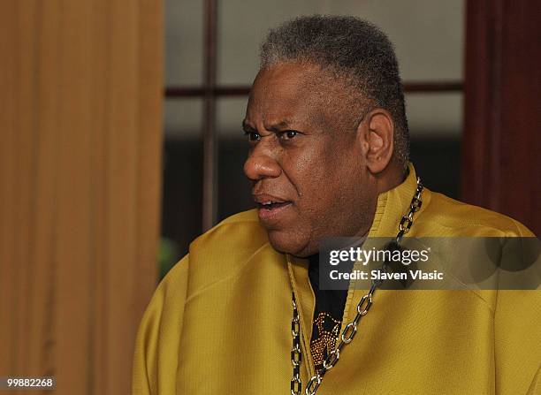 Vogue Contributing Editor and fashion icon Andre Leon Talley speaks at breakfast and discussion on style at 21 Club on May 18, 2010 in New York City.