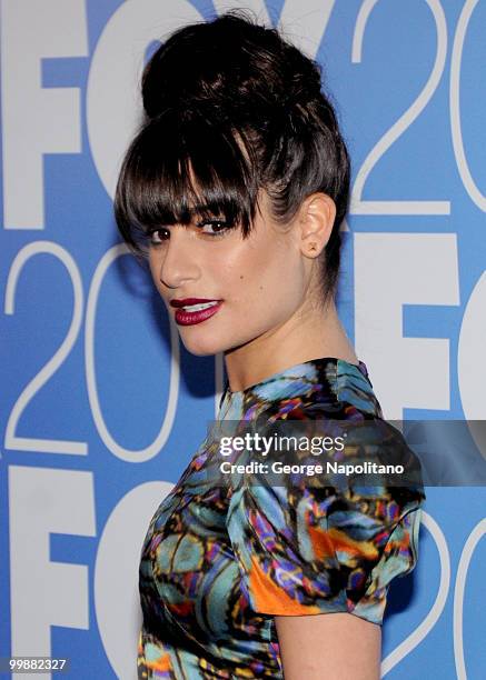 Actress Lea Michele attends the 2010 FOX UpFront after party at Wollman Rink, Central Park on May 17, 2010 in New York City.