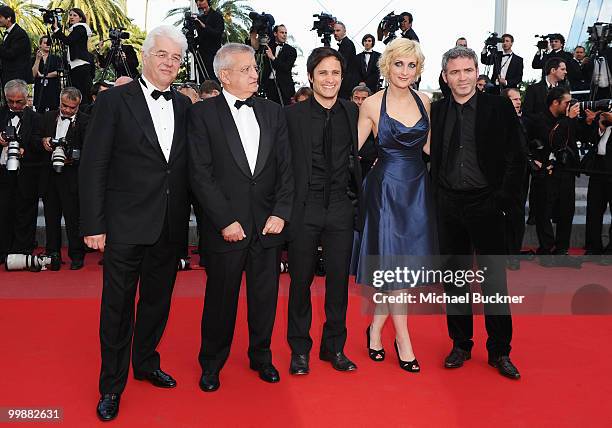 Camera D'Or jury members Didier Diaz, Gerard de Battista, Camera D'Or Jury President Gael Garcia Bernal, Charlotte Lipinska and Stephane Brize attend...