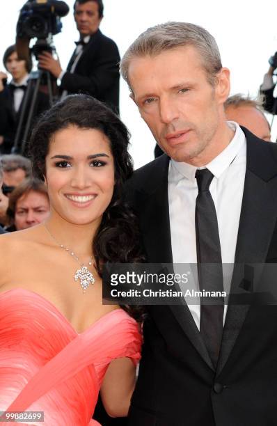 Actors Sabrina Ouazani and Lambert Wilson attend the 'Of Gods and Men' Premiere held at the Palais des Festivals during the 63rd Annual International...