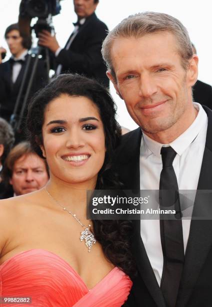 Actors Sabrina Ouazani and Lambert Wilson attend the 'Of Gods and Men' Premiere held at the Palais des Festivals during the 63rd Annual International...