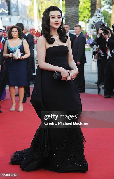 Actress of Fan Bing Bing attends the "Of Gods And Men" Premiere at the Palais des Festivals during the 63rd Annual Cannes Film Festival on May 18,...