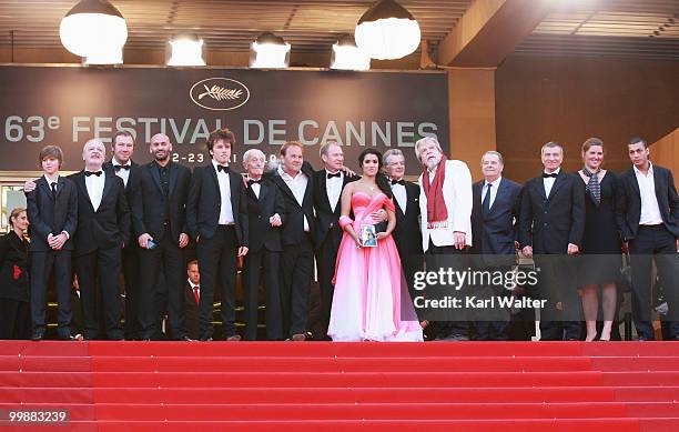 Actors Phillippe Laudenbach , Jean Marie Frin, Jacques Herlin, actress Sabrina Ouazani, actor Lambert Wilson , Director Xavier Beauvois, actors...