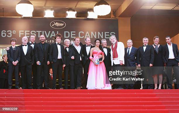 Actors Phillippe Laudenbach , Jean Marie Frin, Jacques Herlin, actress Sabrina Ouazani, actor Lambert Wilson , Director Xavier Beauvois, actors...