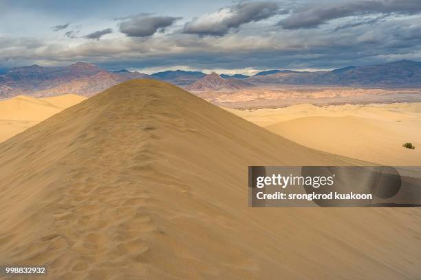 mesquite flat sand dunes, death valley national park - mesquite flat dunes stock pictures, royalty-free photos & images