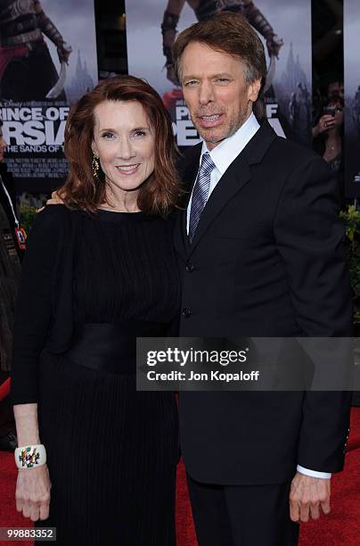 Producer Jerry Bruckheimer and wife Linda Bruckheimer arrive at the Los Angeles Premiere of "Prince Of Persia: The Sands Of Time" at Grauman's...