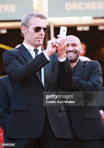 Actor Lambert Wilson attends the "Of Gods And Men" Premiere at the Palais des Festivals during the 63rd Annual Cannes Film Festival on May 18, 2010...