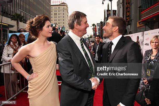 Gemma Arterton, Director Mike Newell and Jake Gyllenhaal at Walt Disney Pictures Premiere of 'Prince of Persia: The Sands of Time' on May 17, 2010 at...