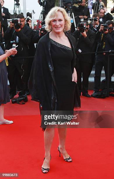 Actress Glenn Close departs the "Tamara Drewe" Premiere at Palais des Festivals during the 63rd Annual Cannes Film Festival on May 18, 2010 in...
