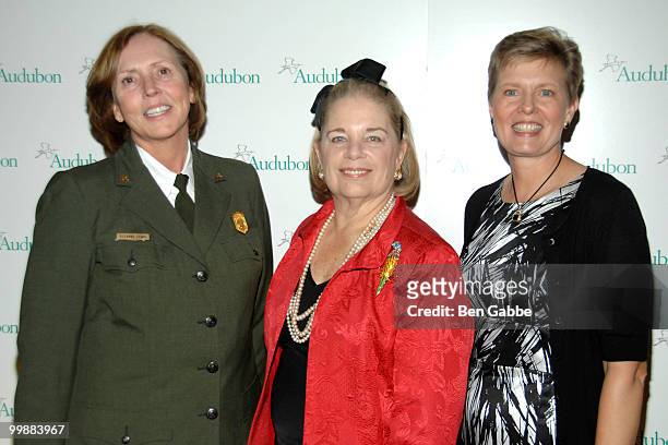 Superintendent of Yellowstone National Park Suzanne Lewis, Fernanda Kellogg and Dr. Beth Stevens attend the 7th Annual National Audubon Society's...