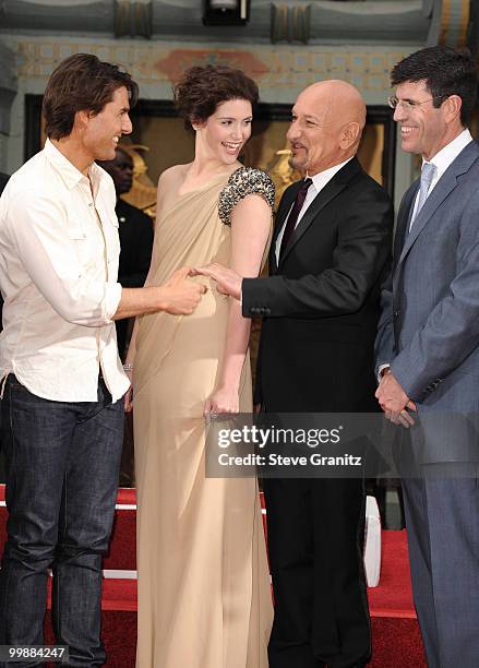 Tom Cruise, Gemma Arterton and Sir Ben Kingsley attends the Jerry Bruckheimer Hand And Footprint Ceremony at Grauman's Chinese Theatre on May 17,...