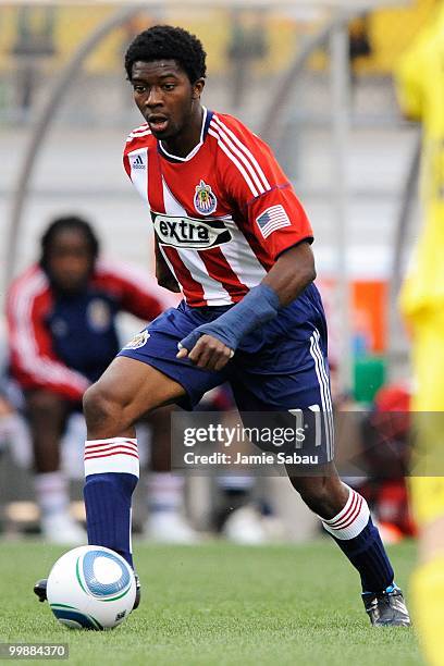 Michael Lahoud of Chivas USA controls the ball against the Columbus Crew on May 15, 2010 at Crew Stadium in Columbus, Ohio.