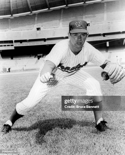 Pitcher Jim Hannan of the Washington Senators poses for a portrait circa 1967 at DC Stadium in Washington, D.C.