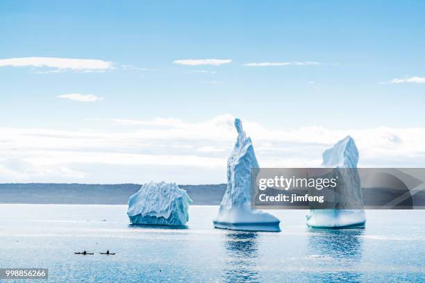 iceberg on the wolf cove of bonavista - canada coastline stock pictures, royalty-free photos & images