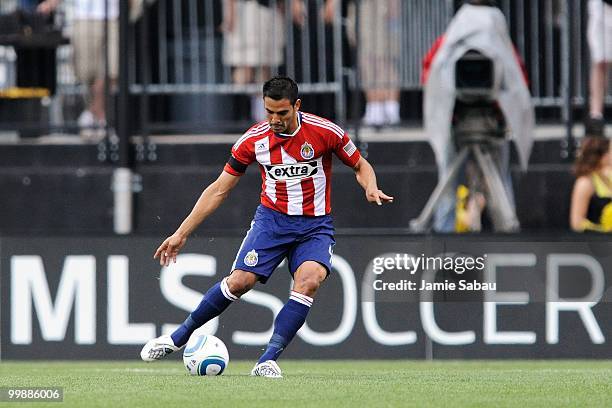 Michael Umana of Chivas USA controls the ball against the Columbus Crew on May 15, 2010 at Crew Stadium in Columbus, Ohio.