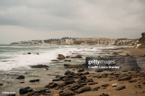 cala de mijas beach - cala stock pictures, royalty-free photos & images