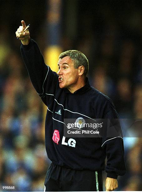 Leicester manager Peter Taylor during the FA Barclaycard Premiership match between Leicester and Fulham at Filbert Street, Leicester. Mandatory...