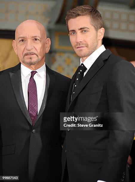 Sir Ben Kingsley and Jake Gyllenhaal attends the Jerry Bruckheimer Hand And Footprint Ceremony at Grauman's Chinese Theatre on May 17, 2010 in...