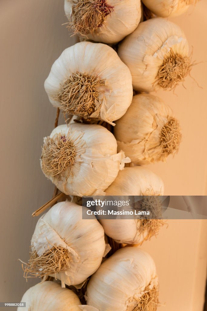A garlic braid