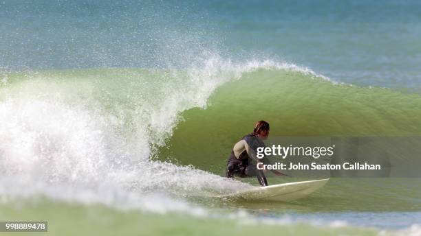 mauritania, surfing in the atlantic ocean - seaton stockfoto's en -beelden