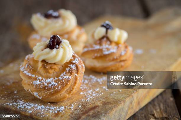 zeppole, apulian pastries - zeppole stock pictures, royalty-free photos & images