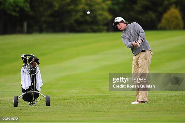 Thomas O'Neill in action during the Powerade PGA Assistants' Championship regional qualifier at County Meath Golf Club on May 18, 2010 in Trim,...