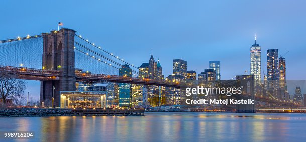 Brooklyn Bridge At Dusk New York City High-Res Stock Photo - Getty Images