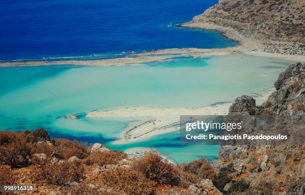 balos lagoon - balos lagoon stock pictures, royalty-free photos & images