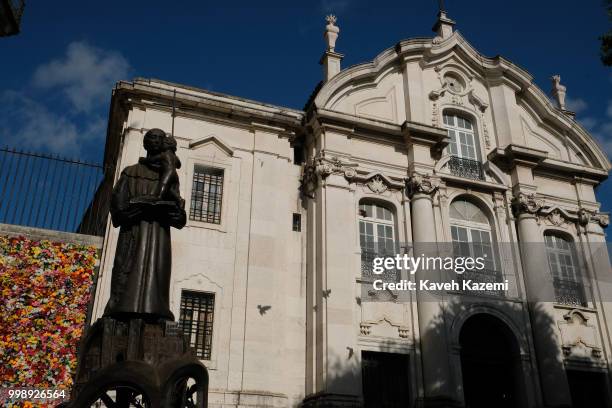 The general view of Santo António Church which is a Roman Catholic church on June 11, 2018 in Lisbon, Portugal. The church is classified as a...