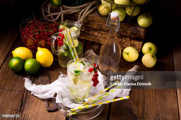 apple currant soda with lime - soda bildbanksfoton och bilder