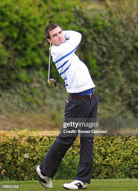 Stephen O'Rourke in action during the Powerade PGA Assistants' Championship regional qualifier at County Meath Golf Club on May 18, 2010 in Trim,...