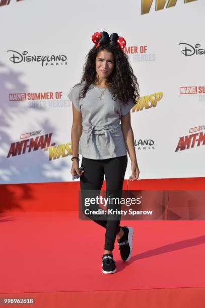 Actress Sabrina Ouazani attends the European Premiere of Marvel Studios "Ant-Man And The Wasp" at Disneyland Paris on July 14, 2018 in Paris, France.