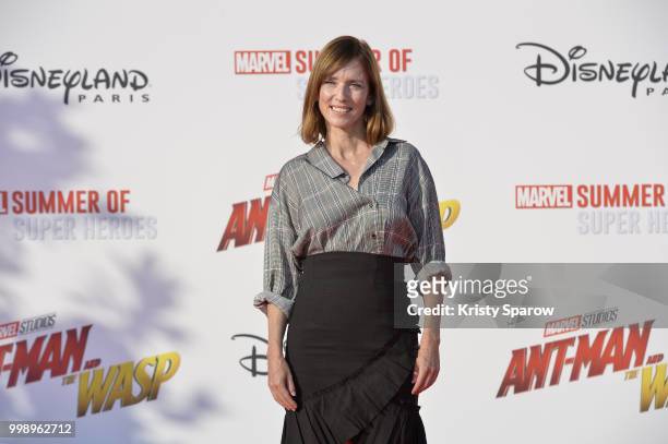 Actress La Drucker attends the European Premiere of Marvel Studios "Ant-Man And The Wasp" at Disneyland Paris on July 14, 2018 in Paris, France.