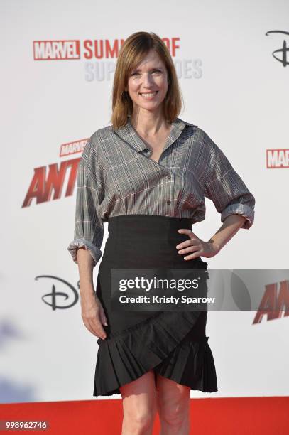 Actress La Drucker attends the European Premiere of Marvel Studios "Ant-Man And The Wasp" at Disneyland Paris on July 14, 2018 in Paris, France.