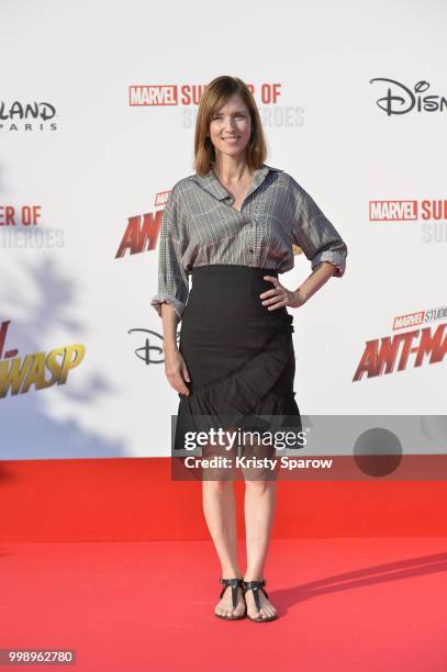 Actress La Drucker attends the European Premiere of Marvel Studios "Ant-Man And The Wasp" at Disneyland Paris on July 14, 2018 in Paris, France.