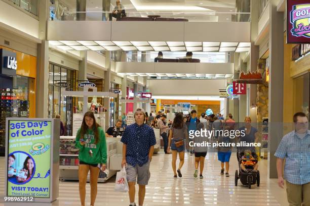 Archival material shows customers that are walking through the "Mall of America", the biggest shopping mall in the United States, in Bloomington,...