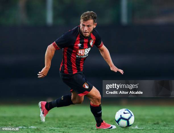 Ryan Fraser of AFC Bournemouth controls the ball during Pre- Season friendly Match between Sevilla FC and AFC Bournemouth at La Manga Club on July...