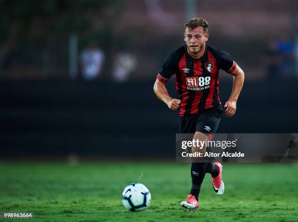 Ryan Fraser of AFC Bournemouth controls the ball during Pre- Season friendly Match between Sevilla FC and AFC Bournemouth at La Manga Club on July...