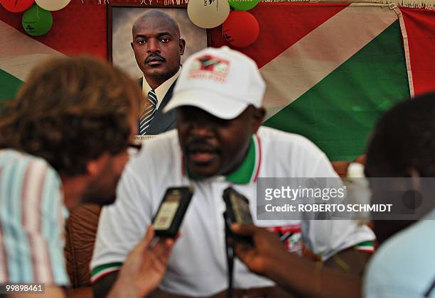 Burundi's Nkurunziza on God and grassroots development** Burundian President Pierre Nkurunziza smiles during an interview with AFP journalists in...