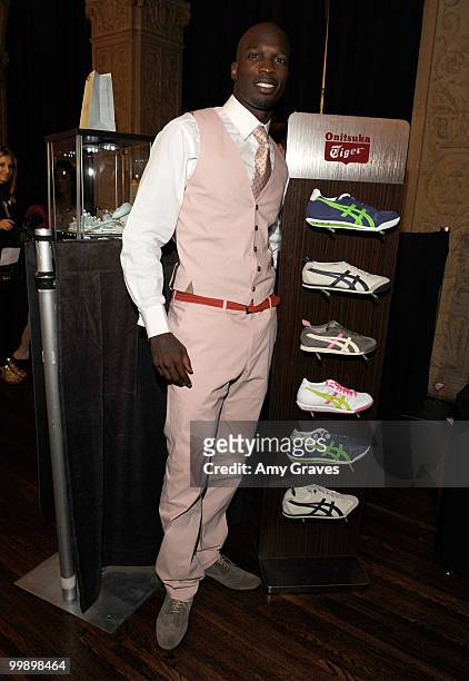 Professional football player Chad Ochocinco backstage during the 12th annual Young Hollywood Awards sponsored by JC Penney , Mark. & Lipton Sparkling...