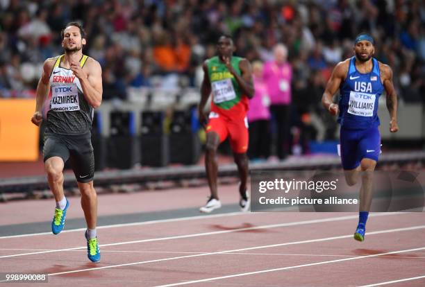 German athlete Kai Kazmirek competes in the men's 400 metre decathlon event at the IAAF World Championships, in London, UK, 11 August 2017. Photo:...