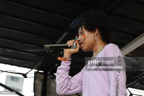 Teo of Ayo and Teo performs on stage during the Overtown Music & Arts Festival 2018 on July 14, 2018 in Miami, Florida.