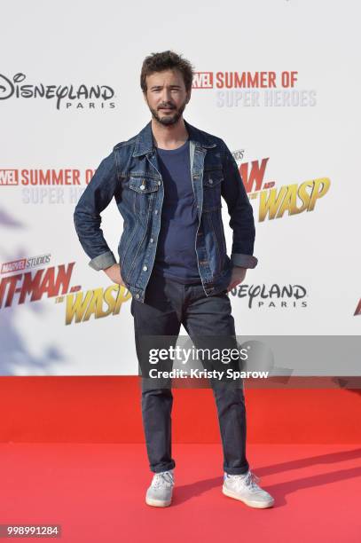 Singer Renan Luce attends the European Premiere of Marvel Studios "Ant-Man And The Wasp" at Disneyland Paris on July 14, 2018 in Paris, France.