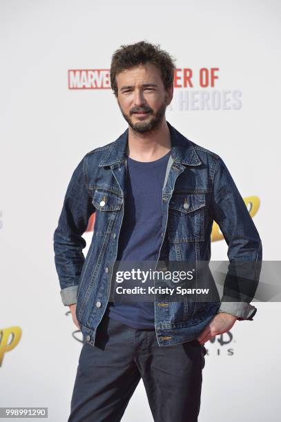 Singer Renan Luce attends the European Premiere of Marvel Studios "Ant-Man And The Wasp" at Disneyland Paris on July 14, 2018 in Paris, France.