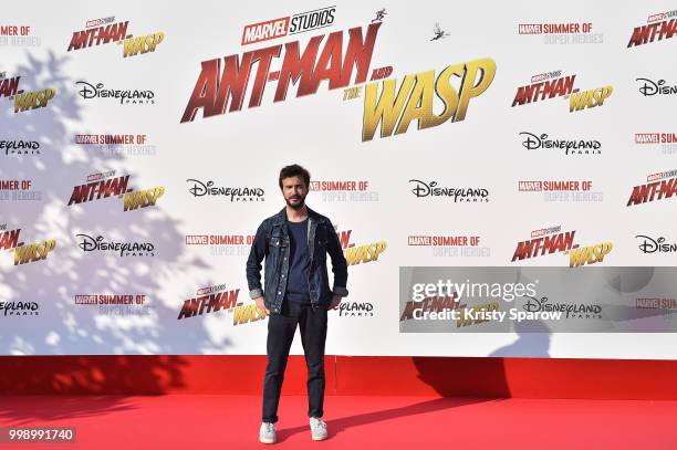 Singer Renan Luce attends the European Premiere of Marvel Studios "Ant-Man And The Wasp" at Disneyland Paris on July 14, 2018 in Paris, France.