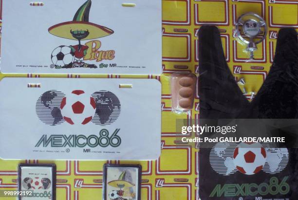 Préparatifs de la Coupe du monde de football à Mexico en mars 1986, Mexique.