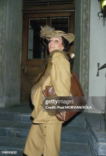 Anja Lopez, épouse du compositeur et producteur Francis Lopez, circa 1980, en Suisse.